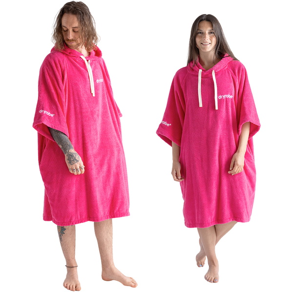 2026 Dryrobe Organic Towel Change Robe ORGANICTCRHP - Hot Pink